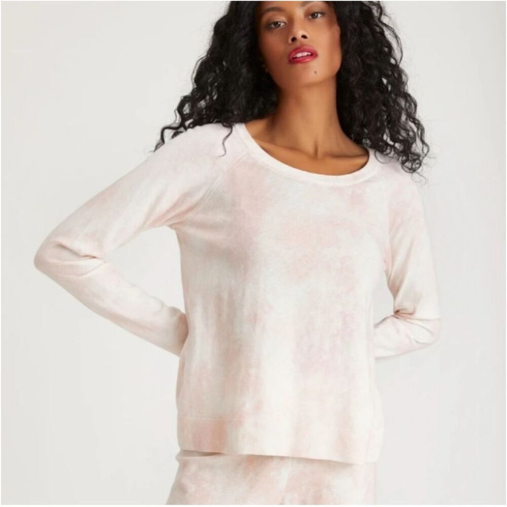 SanctuaryâEssential Popover Lotus Tie Dye Shirt Pink &â White Sz XS